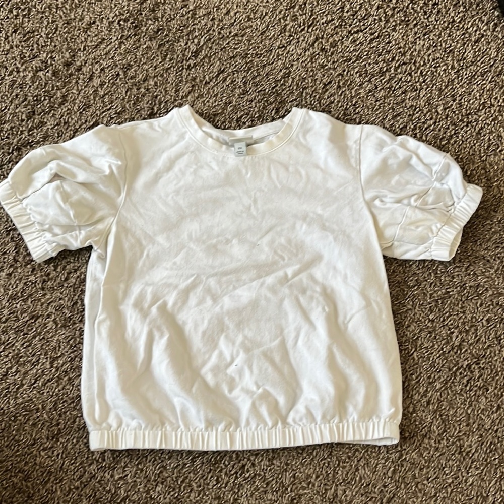 White Cropped Shirt